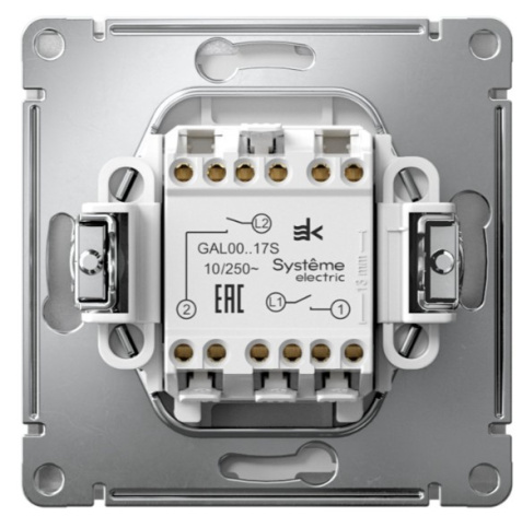фото Выключатель двухклавишный  Systeme Electric GAL000317S в Красноярске