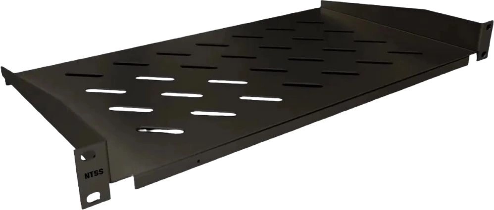 

Полка NTSS NTSS-FF-250-BL переднего крепления 1U глубиной 250мм RAL9005, NTSS-FF-250-BL