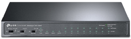 

Коммутатор неуправляемый TP-LINK TL-SL1311MP 8x10/100 Мбит/с PoE+, 2x100/1000 RJ45, 1xGB SFP, TL-SL1311MP
