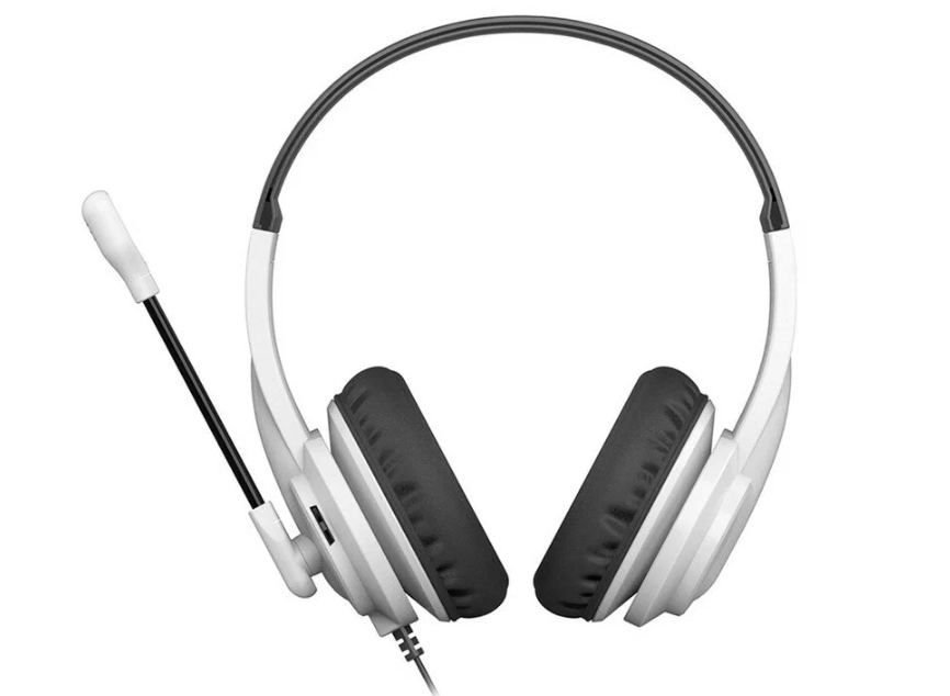 

Гарнитура проводная A4Tech HS-10 черная/белая, 2м, накладные оголовье (1611458), HS-10
