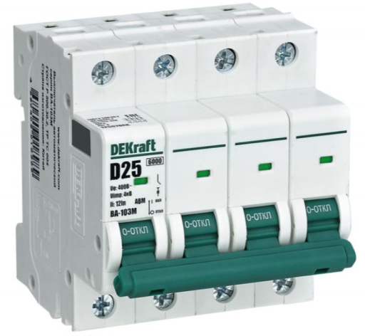 Изображение товара Автоматический выключатель DEKraft 12529DEK с защитой двигателя 16 А