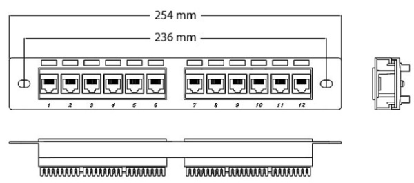 фото Патч-панель  Cabeus PL-12-Cat.5e 10"-Dual в Санкт-Петербургe