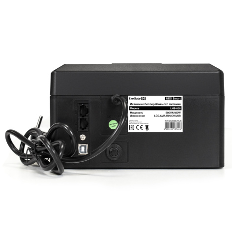 фото Источник бесперебойного питания  Exegate NEO Smart LHB-800.LCD.AVR.8SH.CH.RJ.USB в Уфе