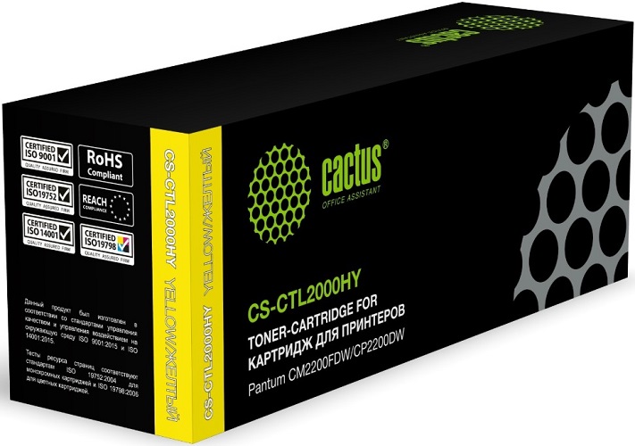

Картридж лазерный Cactus CS-CTL2000HY желтый (3500стр.) для Pantum CM2200FDW/CP2200DW, CS-CTL2000HY
