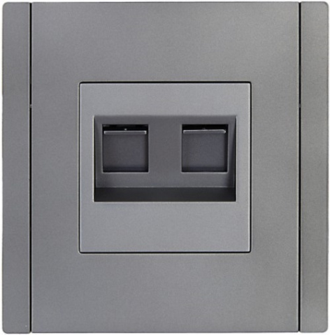 фото Розетка компьютерная+телефонная IEK FP-KT20-O-1-K46 в Казани