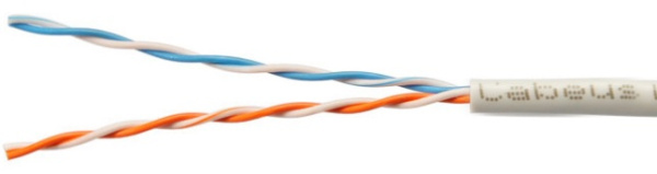 фото Кабель витая пара U/UTP 5e кат. 2 пары Cabeus UTP-2P-Cat.5e-SOLID-GY-LIGHT-25 в Воронеже
