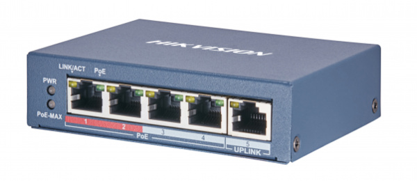 фото Коммутатор PoE HIKVISION DS-3E0105P-E(B) в Красноярске