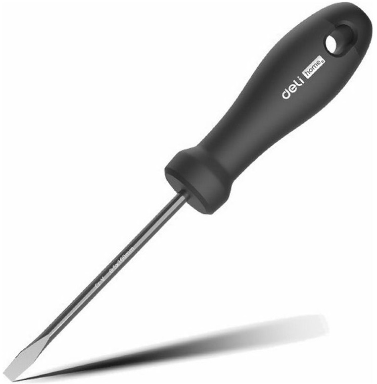 

Отвертка Deli HT1105 шлицевая Home Series Black 5x100мм, HT1105