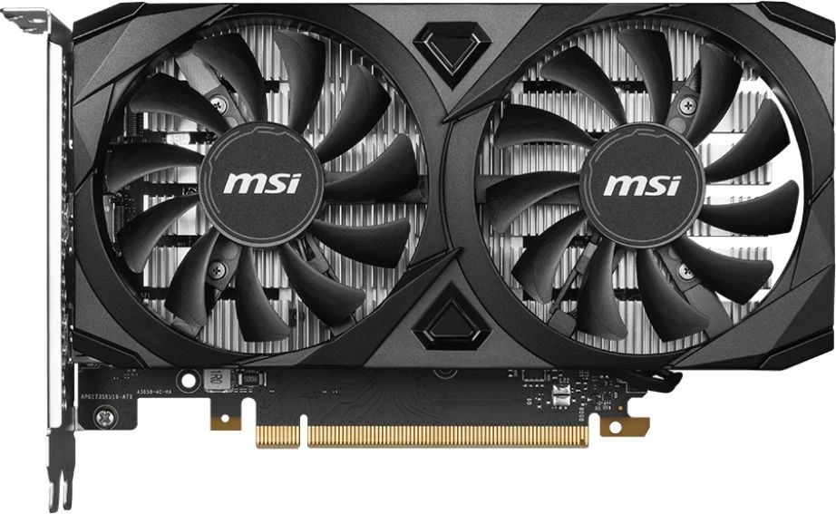 

Видеокарта PCI-E MSI GeForce RTX 3050 VENTUS 2X E OC (RTX 3050 VENTUS 2X E 6G OC) 6GB GDDR6 96bit 8nm 1492/14000MHz 2*HDMI/DP, GeForce RTX 3050 VENTUS 2X E OC (RTX 3050 VENTUS 2X E 6G OC)