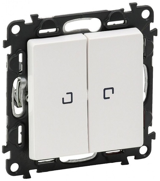

Выключатель Legrand 752428 Valena LIFE DIY, 2-клавишный с подсветкой, 10А, 250В, белый, 752428