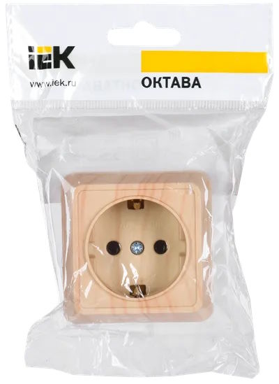 

Розетка IEK ERO11-K03-16-DC 1-м ОП Октава РС20-3-ОС 16А IP20 с заземл. сосна, ERO11-K03-16-DC