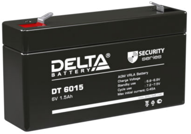 

Батарея Delta DT 6015 6В, 1.5Ач, DT 6015