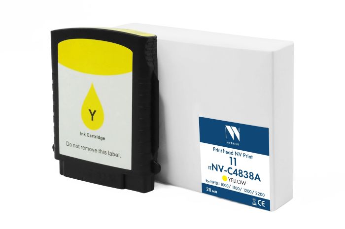 

Картридж NVP NV-C4838A струйный 11 Yellow для HP BIJ 1000/1100/1200/2200 (28мл) совместимый, NV-C4838A