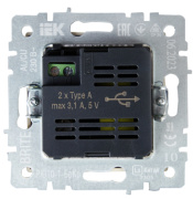 фото Розетка USB IEK BR-U21-D31-K10