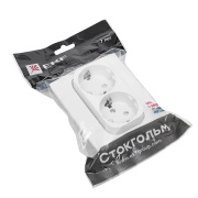 фото Розетка двухместная с заземлением EKF EXR16-128-10