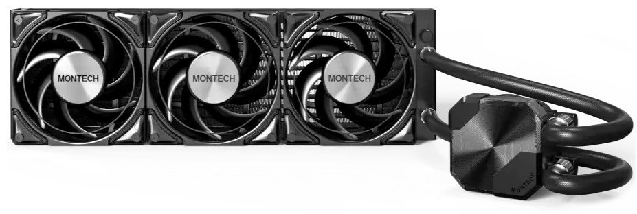 

Система охлаждения жидкостная Montech HyperFlow Silent 360 HS360BK LGA1200/1700/1851/AM4/AM5 (3*120mm, 360W, 800-2200rpm, 72.3CFM, 24.8dBa), HyperFlow Silent 360