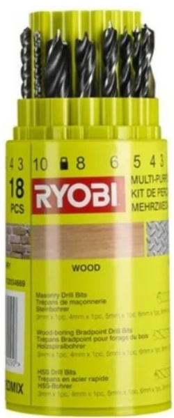 фото Набор сверл  Ryobi RAK18DMIX
