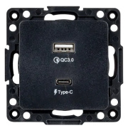фото Розетка USB двухместная EKF EZR-2USB-type-C