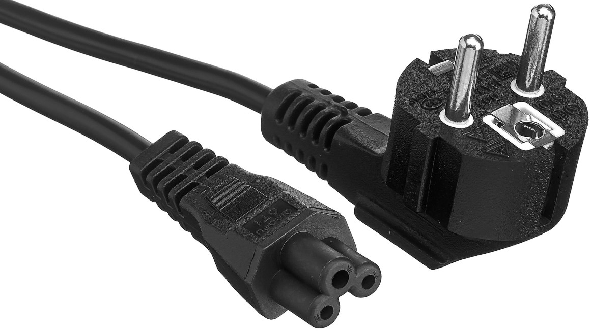

Кабель питания ноутбуков Exegate PC5-7,5P (Евровилка Schuko->С5) VDE-250V-3*0.5mm2, медь, 0.75м, PC5-7,5P