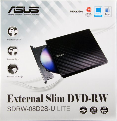 фото Привод DVD±RW внешний ASUS SDRW-08D2S-U LITE Black в Волгограде