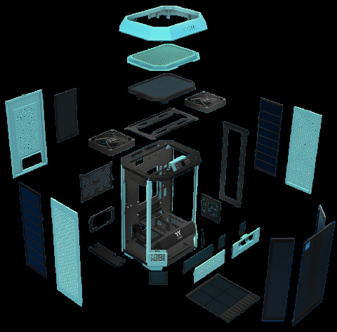 фото Корпус mini-ITX Thermaltake The Tower 300 Turquoise в Волгограде