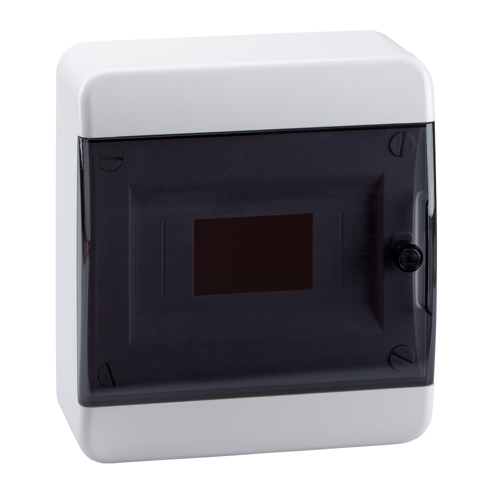 

Корпус КЭАЗ 117915 пластиковый навесной OptiBox P-BNK-2-08-IP41 прозрачная черная дверь, 117915