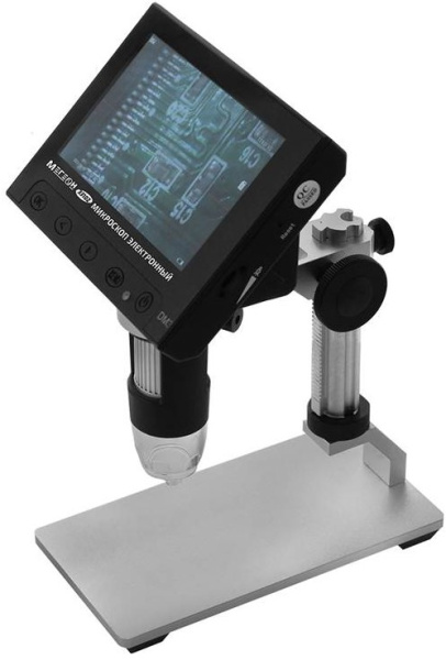 Изображение товара Цифровой микроскоп МЕГЕОН 33102 с камерой 12 Мп и дисплеем 4,3 дюйма