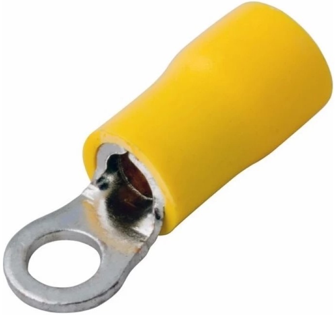 

Наконечник Rexant 08-0051 кольцевой изолированный диам. 4.3 мм 4-6 мм2 (НКи 6.0-4/НКи5,5-4) желтый, 08-0051
