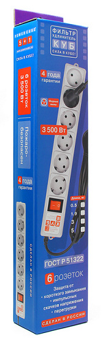 фото Сетевой фильтр  Power Cube SPG(5+1)-B-10 в Перми