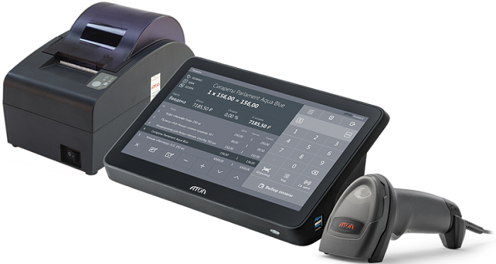 

POS-система АТОЛ 52728 Mark Optima, 50Ф без ФН, POS-терминал, 11.6", Windows 10 IoT, Frontol 6, 2D-сканер Impulse 12, 52728