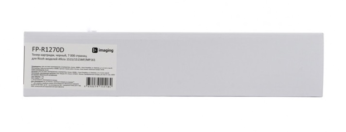 

Тонер-картридж F+ FP-R1270D черный, 7 000 страниц, для Ricoh моделей Aficio 1515/1515MF/MP161, FP-R1270D
