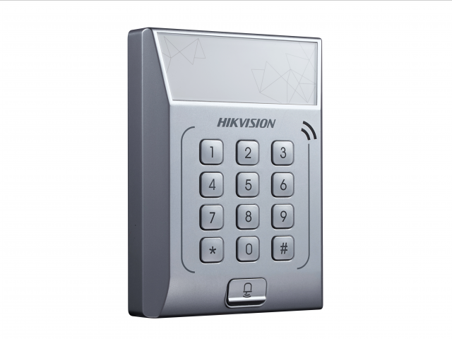 

Терминал HIKVISION DS-K1T801E доступа со встроенным считывателем EM карт, Хранилище: 3000 карт, 10000 событий; механическая клавиатура, DS-K1T801E