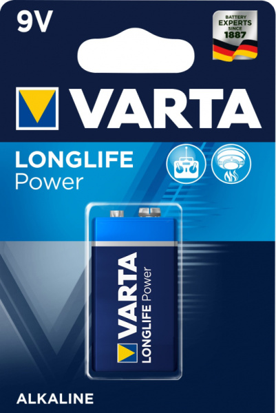 Изображение товара Батарейка Varta LONGLIFE POWER HIGH ENERGY 6LR61 9 В щелочная