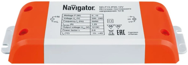 фото Драйвер светодиодный  Navigator ND-P30-IP20-12V в Красноярске
