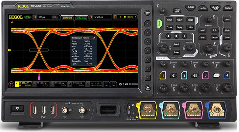 

Осциллограф Rigol MSO8104 1 GHz, 10 GSa/s, 500 Mpts, 4+16 CH MSO, MSO8104