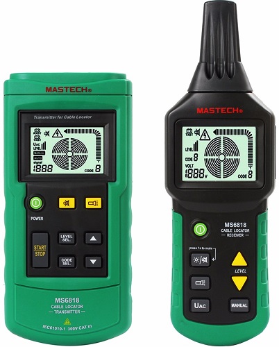 

Локатор Mastech 13-1211 кабельный MS-6818, 13-1211