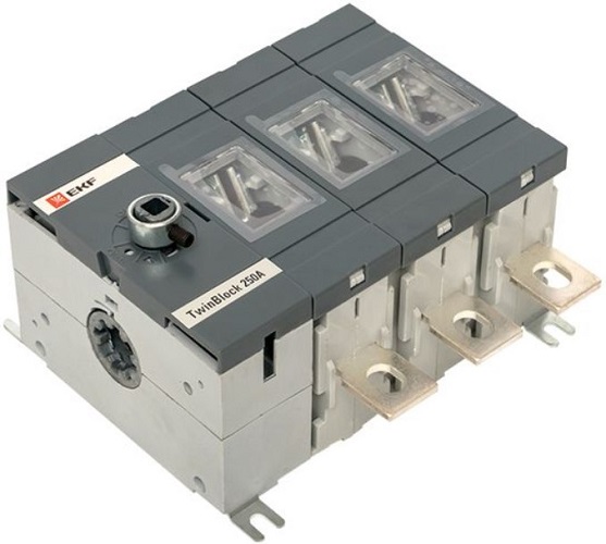 

Рубильник EKF tb-s-250-3p 250A 3P без рукоятки управления TwinBlock, tb-s-250-3p