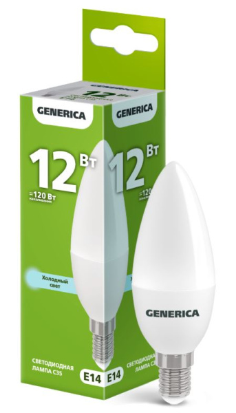 фото Лампа светодиодная GENERICA LL-C35-12-230-65-E14-G в Санкт-Петербургe