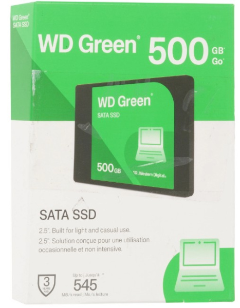 фото SSD накопитель 500 ГБ Western Digital Green, SATA III, [WDS500G5G0A] в Санкт-Петербургe