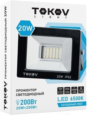 

Прожектор светодиодный TOKOV ELECTRIC TKL-FL/LED-20-6.5K-IP65 20Вт 1300лм 6500К IP65 черн., TKL-FL/LED-20-6.5K-IP65