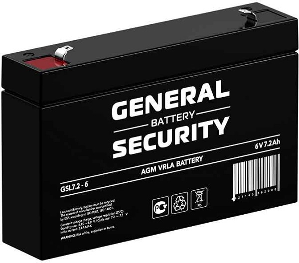 

Аккумулятор General Security GSL7.2-6, GSL7.2-6
