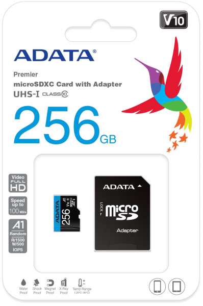 фото Карта памяти MicroSDXC 256GB ADATA AUSDX256GUICL10A1-RA1 в Перми