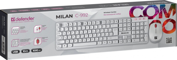 фото Клавиатура и мышь Wireless Defender Milan C-992 в Перми
