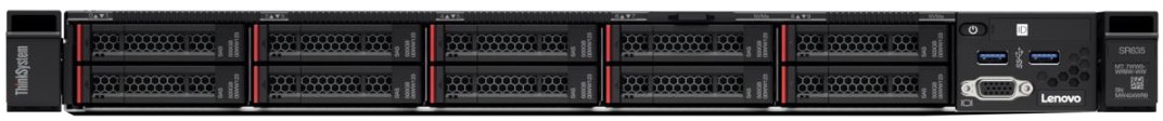 

Сервер Lenovo SR635 1U 10SFF AnyBay EPYC 7272 (2.9GHz 12C 120W)/1х32GB/940-16i 4GB/2х300GB 10K SAS/3х1.2TB 10K SAS/1x16 PCIe/4x1Gb OCP/2x750W/Rails/CM, SR635
