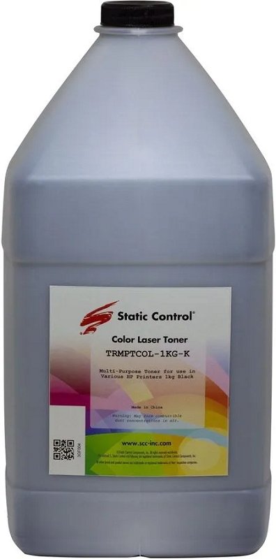

Тонер Static Control TRMPTCOL-1KG-K черный флакон 1000гр. для принтера HP CLJCP1515/Canon MF8330, TRMPTCOL-1KG-K