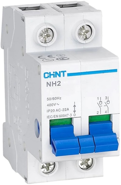 

Выключатель нагрузки CHINT 401061 2P, 100А, NH2-125, 401061
