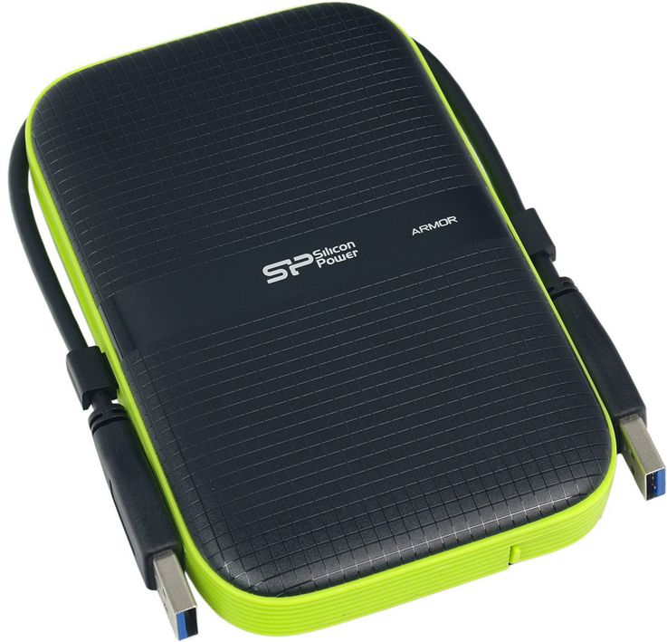 

Внешний жесткий диск 2.5'' Silicon Power SP010TBPHDA60S3K 1TB Armor A60 USB 3.1 черный, SP010TBPHDA60S3K