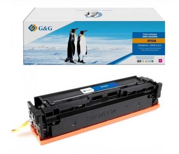 

Картридж GG-CF533A Cartridge G&G for HP CLJ M154A/M154NW,M180/180N/M181/M181FW, with chip (900), GG-CF533A