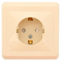 

Розетка Schneider Electric PC16-004K Этюд 1-ая скрытая, с заземлением, со шторками, 16 А, 250 В, IP20, в сборе (кремовая), PC16-004K