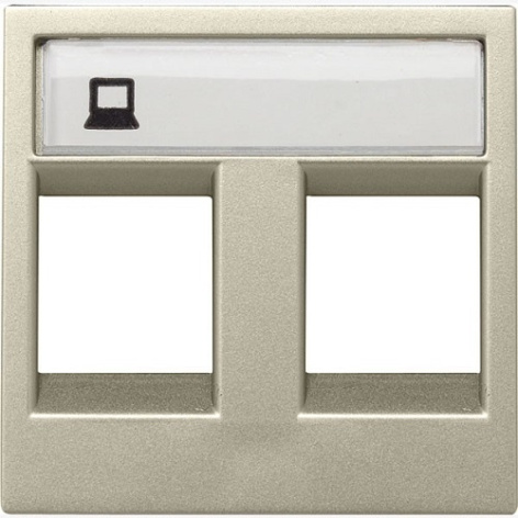 Изображение товара Накладка для розетки ABB N2218.2 CV серия BJE Niessen Zenit вертикальная крепеж